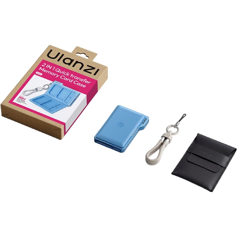 Ulanzi DC01 Estuche portátil para tarjetas de memoria 2 en 1 - Azul