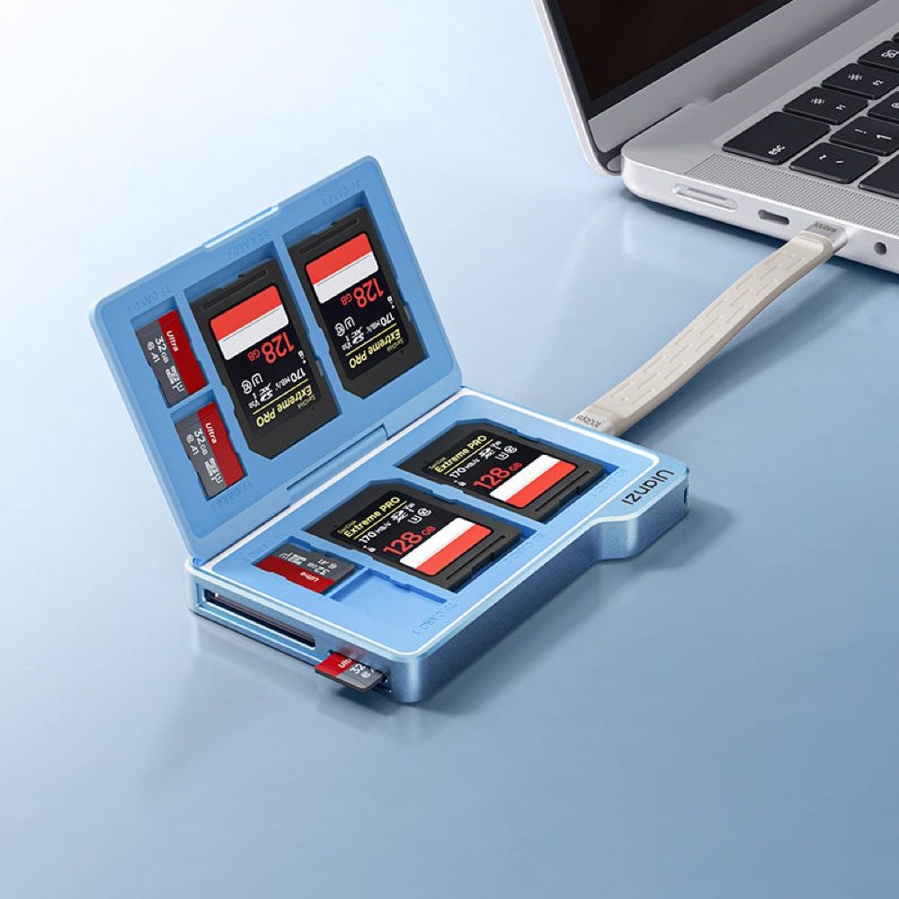 Ulanzi DC01 Estuche portátil para tarjetas de memoria 2 en 1 - Azul
