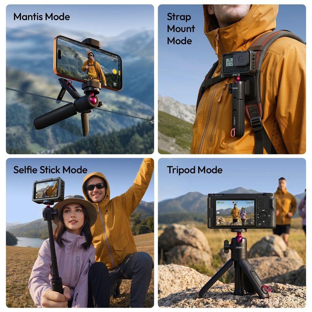 Ulanzi MT55 SnapGo Mini trípode/palo selfie (montaje de 1/4")
