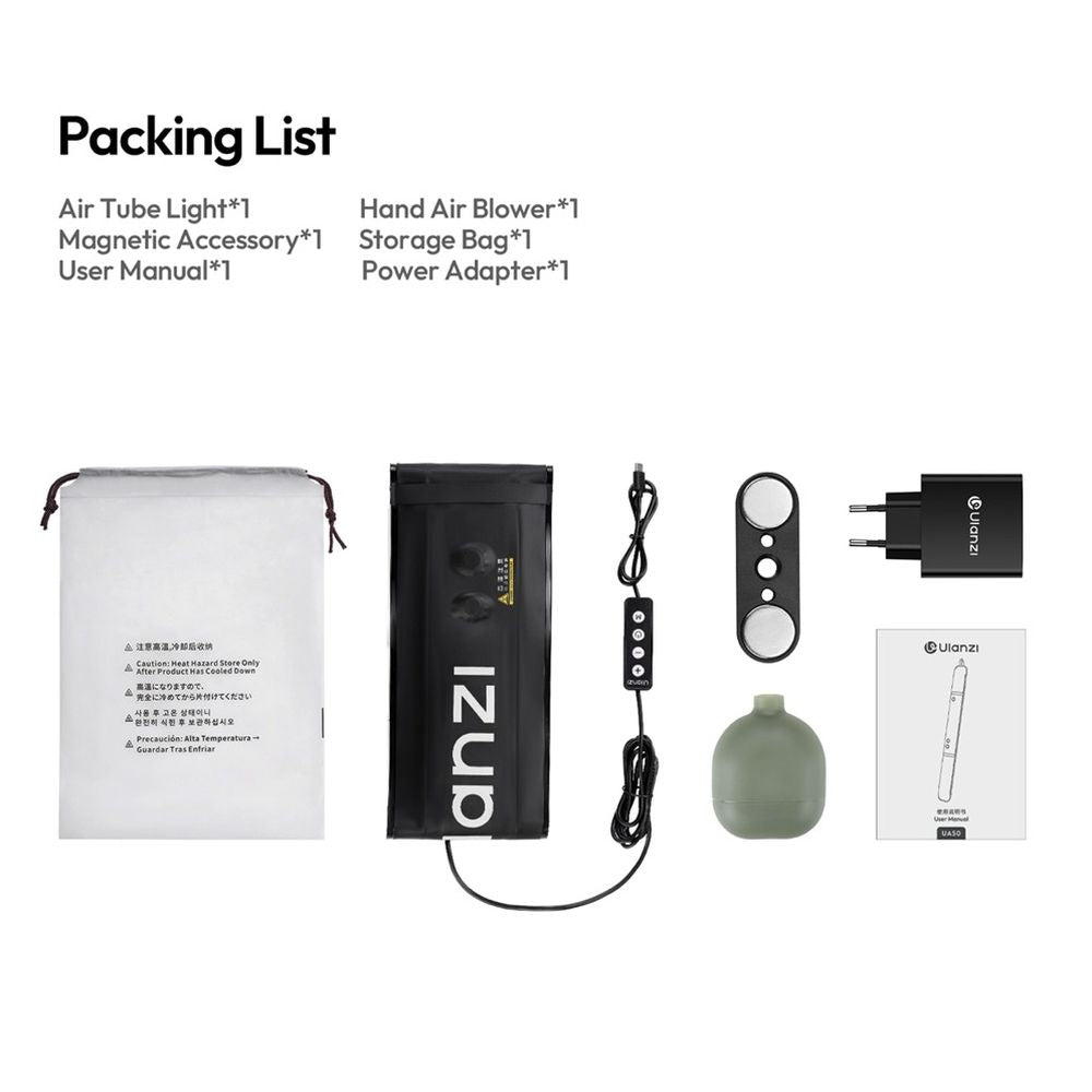 Ulanzi UA50 Tubo de luz de 50 W bicolor (con adaptador de enchufe europeo)