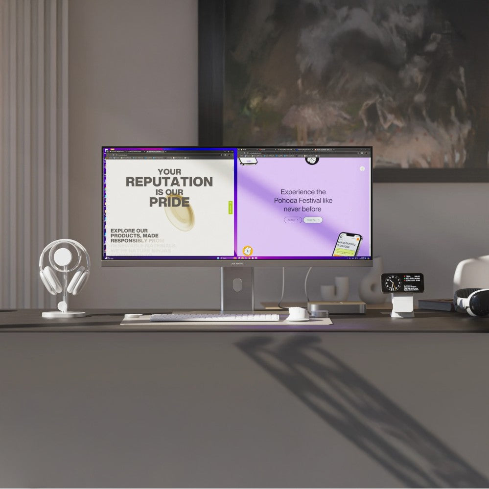 Alogic Edge 34" ultrawide WQHD LCD monitor, space grey OUTLET