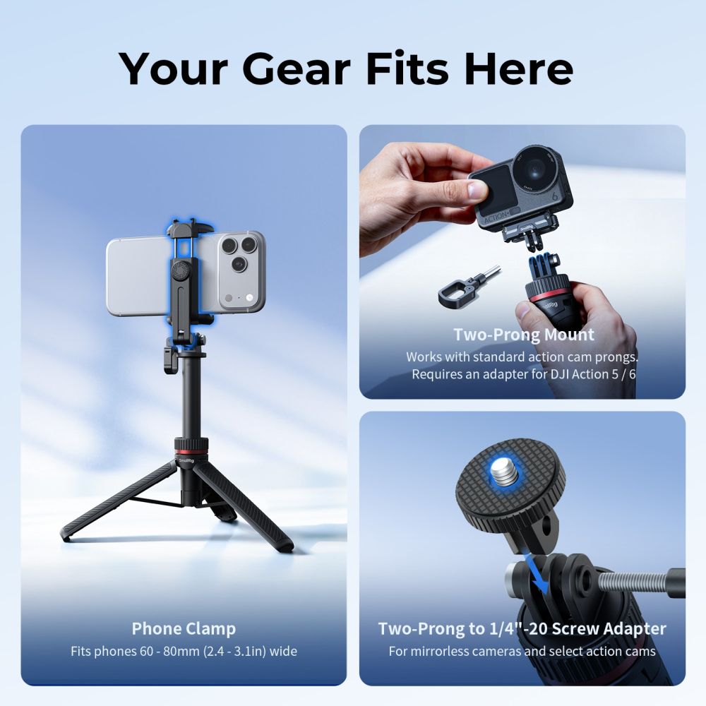 SmallRig 6479 VT-17 3-in-1 Multifunctional Travel Tripod