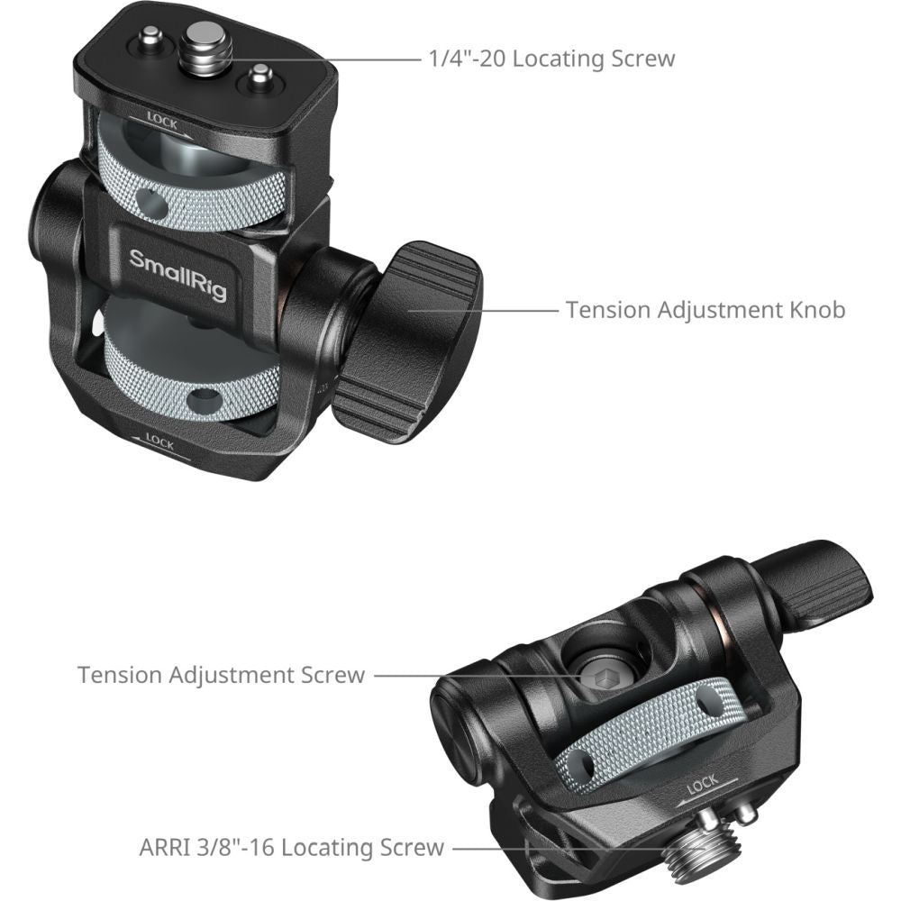 SmallRig 6314 Monitor Support voor Horizontal & Vertical Shooting met ARRI 3/8"-16 Locating Screw