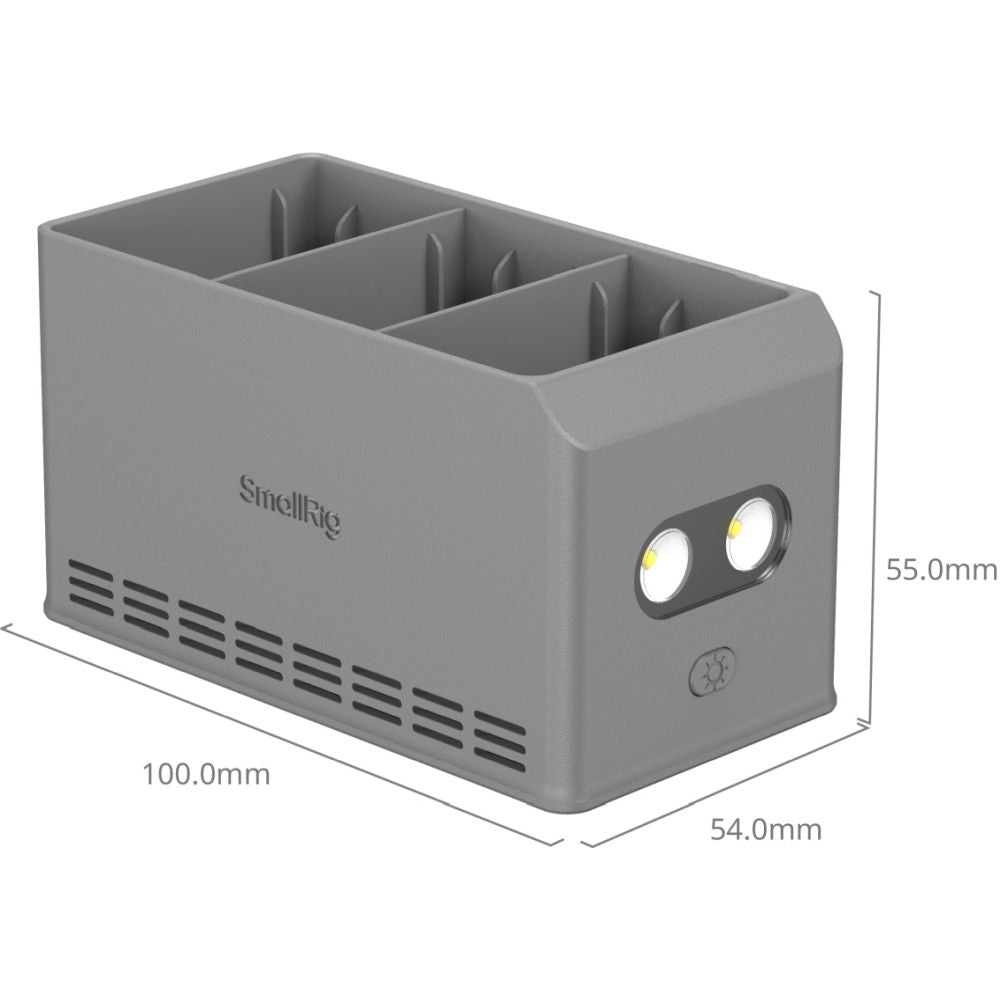 SmallRig 6502 Cargador de batería de 100 W para DJI Mini 5 / 4 / 3 Pro