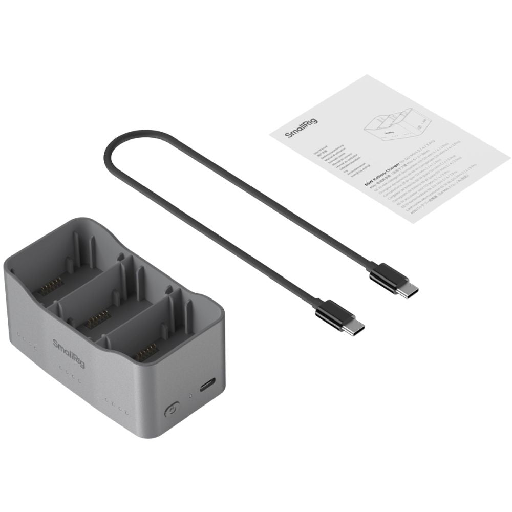 SmallRig 6501 65W Battery Charger voor DJI Mini 5 / 4 / 3 Pro
