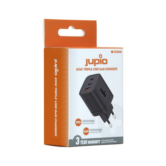 Jupio Triple USB (2C1A) GaN Cargador 65W