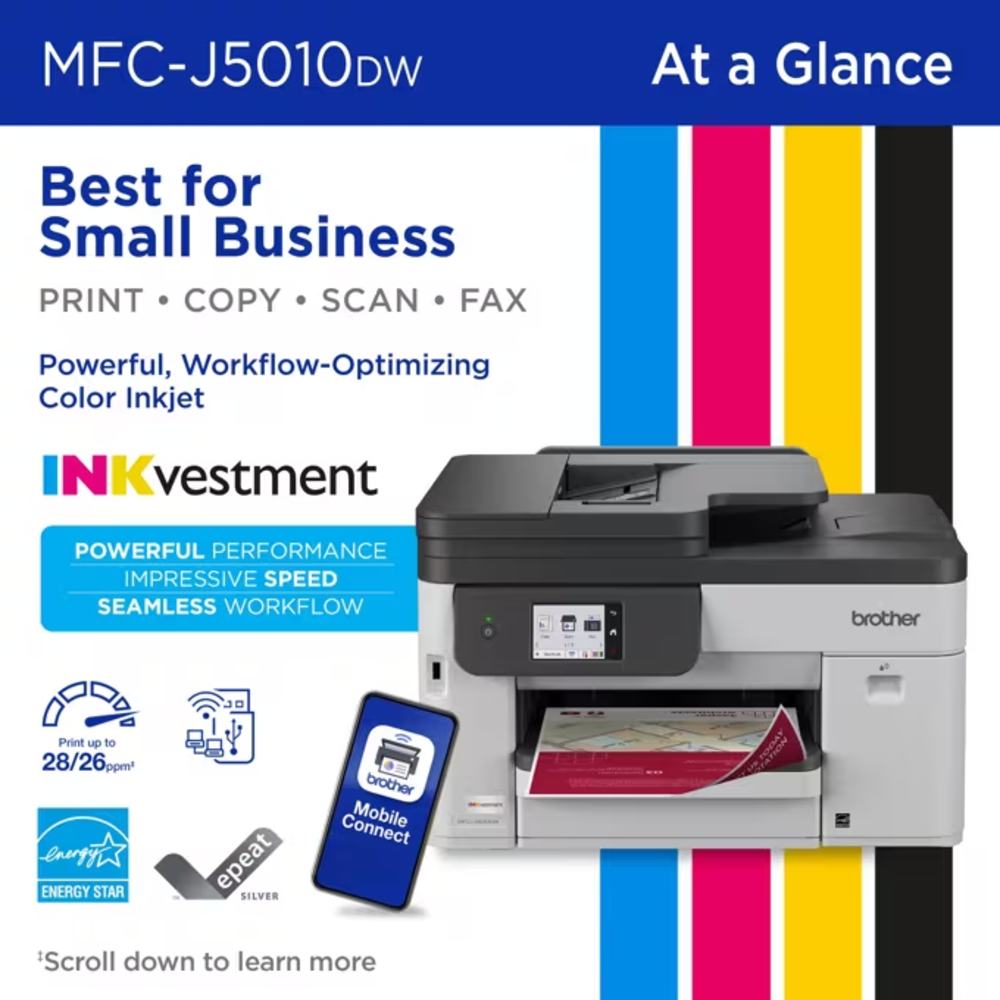 Brother MFC-J5010DW Impresora de inyección de tinta a color todo en uno