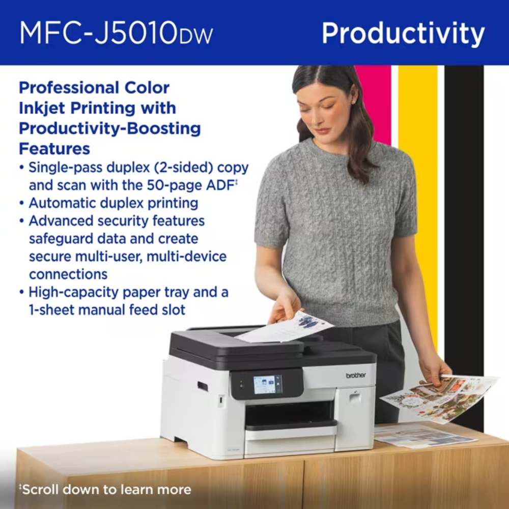 Brother MFC-J5010DW Impresora de inyección de tinta a color todo en uno