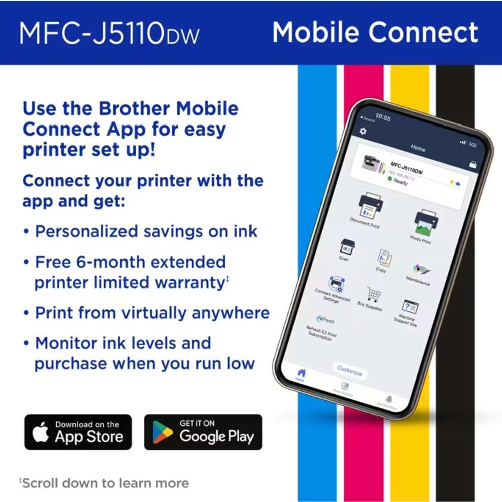 Brother MFC-J5110DW impresora de inyección de tinta a color todo en uno