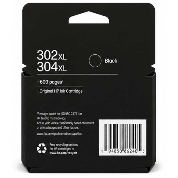 HP 302XL/304XL Inkcartridge Original negro