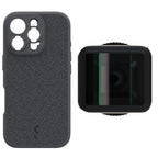 ShiftCam iPhone 16 Pro Étui Gris Foncé Fabric + LensUltra 1,55x Anamorphic