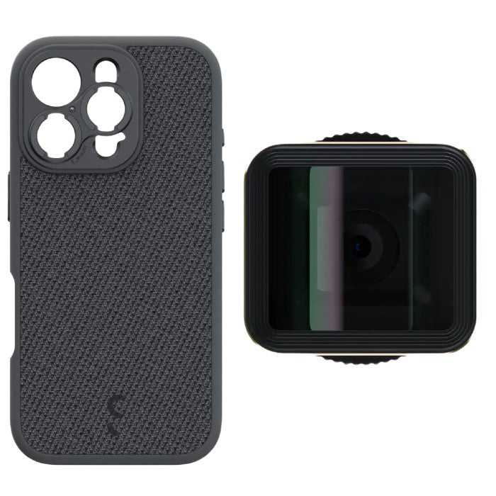 ShiftCam iPhone 16 Pro Étui Gris Foncé Fabric + LensUltra 1,55x Anamorphic