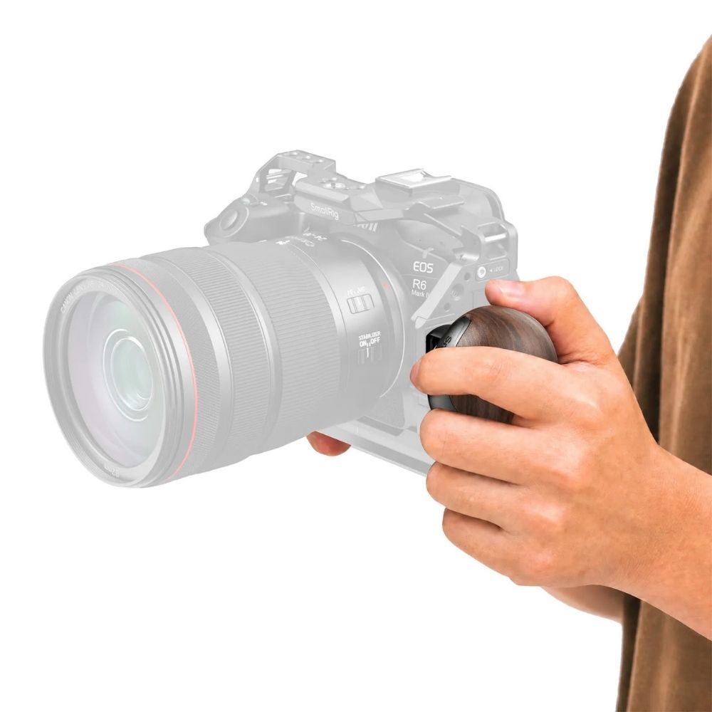 SmallRig 5926 Mini Wooden Side Handle con 1/4''-20 Locating Tornillo