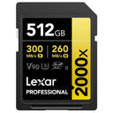 Lexar Pro Gold 512GB SD UHS-II 2000x V90