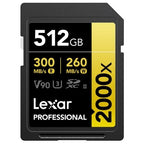 Lexar Pro Gold 512GB SD UHS-II 2000x V90