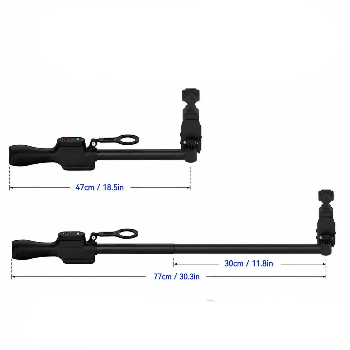 Konova DS3 Gemotoriseerde Selfiestick, Monopod en Slider voor DJI Pocket 3/4