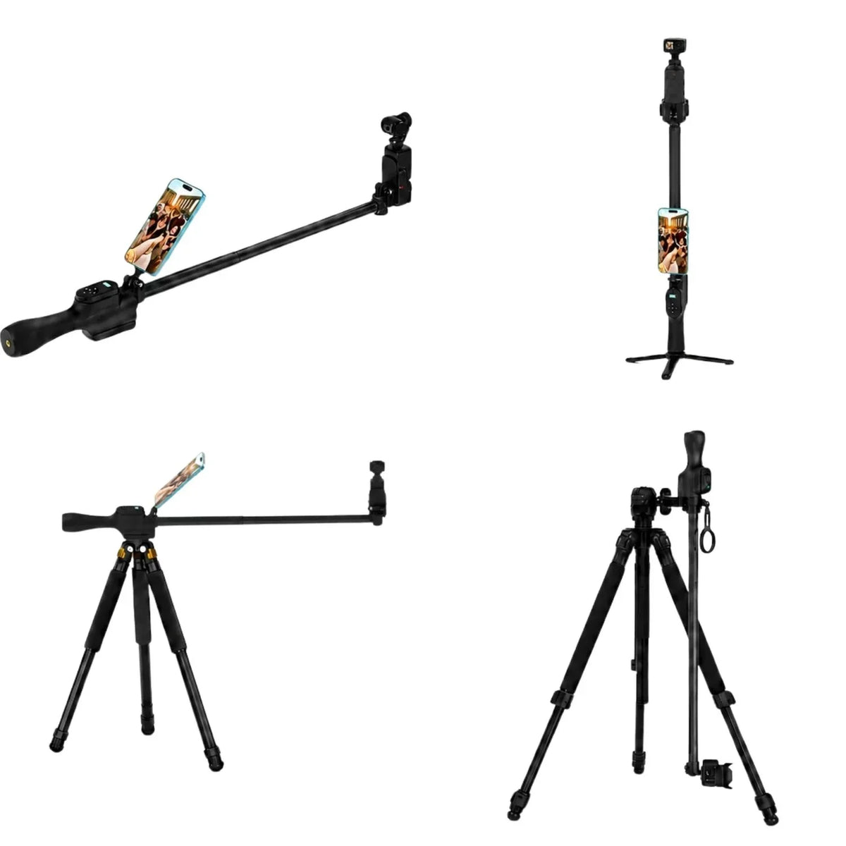 Konova DS3 Gemotoriseerde Selfiestick, Monopod en Slider voor DJI Pocket 3/4
