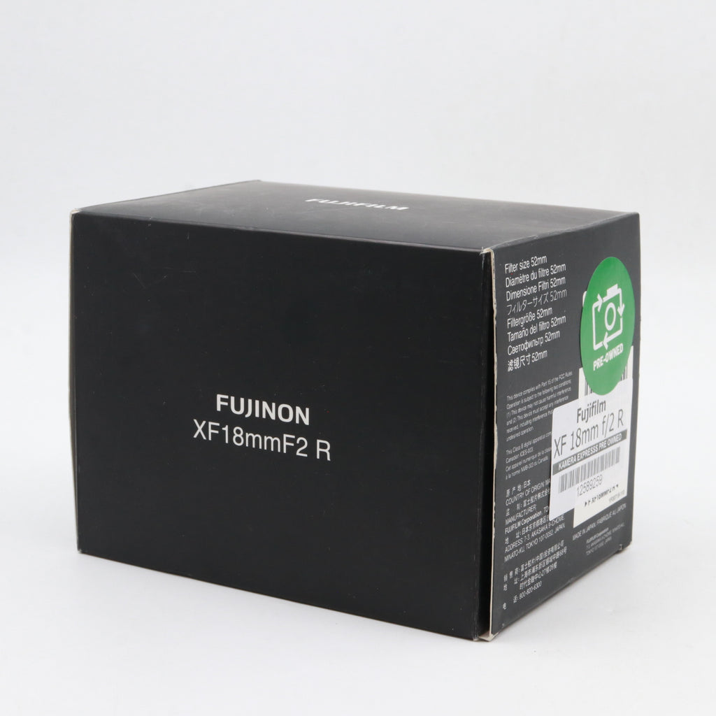 Fujifilm XF 18mm f/2 R used