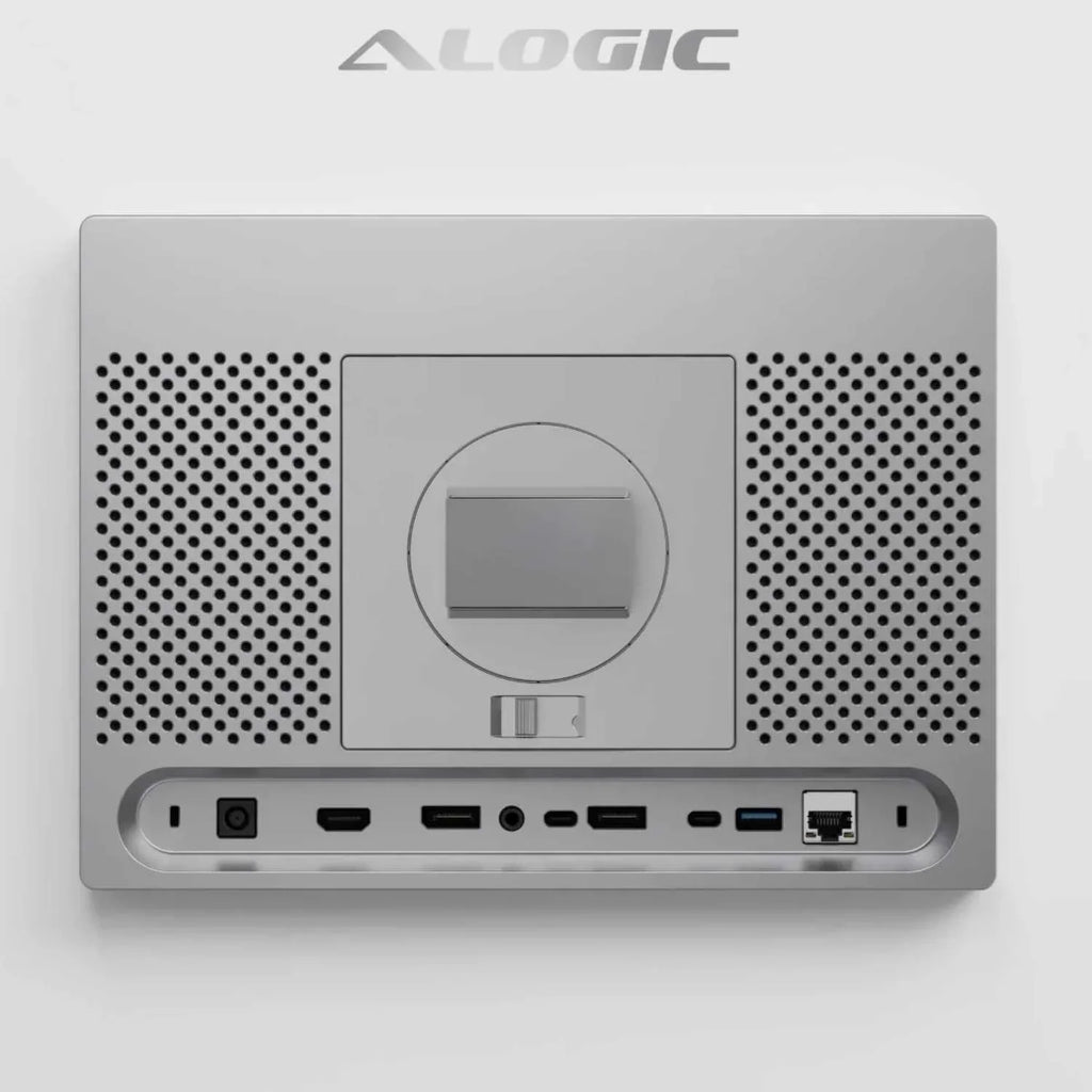 Alogic Aspekt 32" 4K UHD Docking Monitor with Raise Stand – Silver Matte