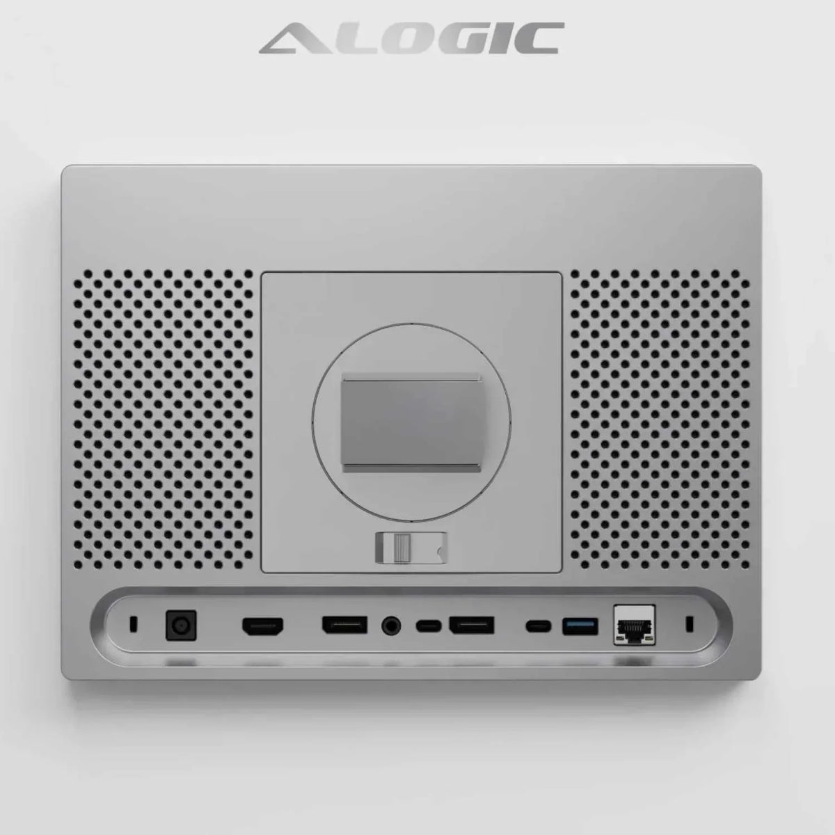 Alogic Aspekt 32" 4K UHD Docking Monitor with Raise Stand – Silver Matte