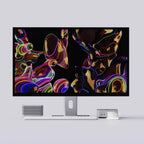 Alogic Aspekt 32" 4K UHD Docking Monitor with Raise Stand – Silver Matte