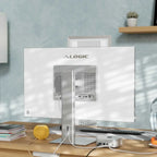 Alogic Aspekt 32" 4K UHD Docking Monitor with Raise Stand – Silver Matte