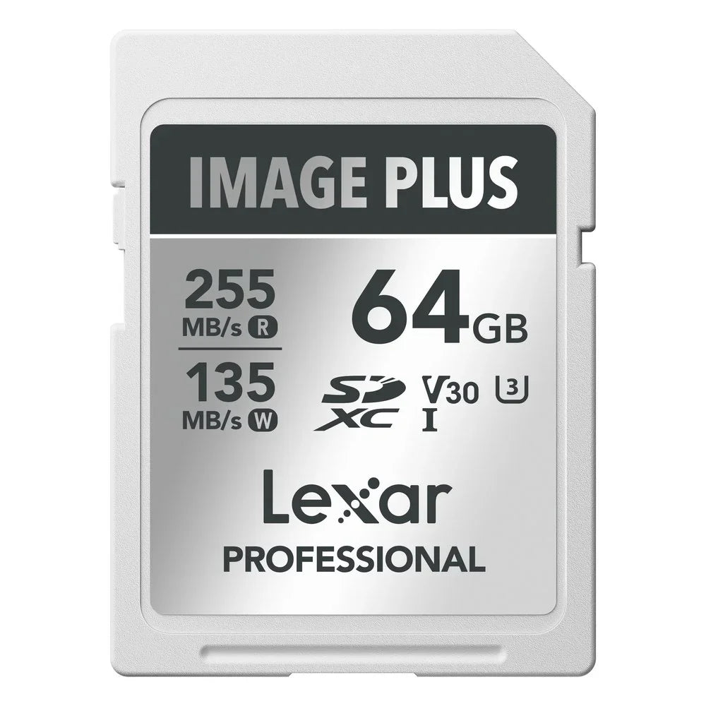 Lexar Image Plus 64GB SDXC UHS-I V30 -  R255/W135 MB/s
