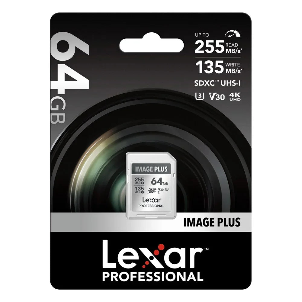 Lexar Image Plus 64GB SDXC UHS-I V30 -  R255/W135 MB/s