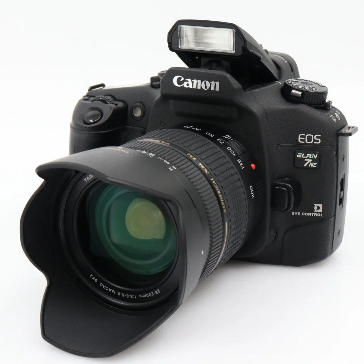 Canon EOS Elan 7NE + BP-300 + Tamron AF 28-200mm f/3.8-5.6 XR Di tweedehands