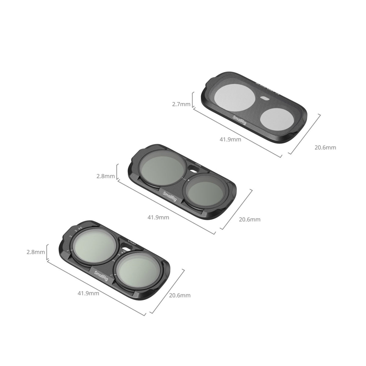 Kit filtri CPL/VND/Mist SmallRig 6987 per Insta360 Luna Ultra - nero