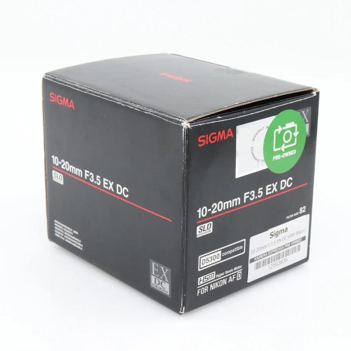 Sigma 10-20mm f/3.5 EX DC HSM Nikon used